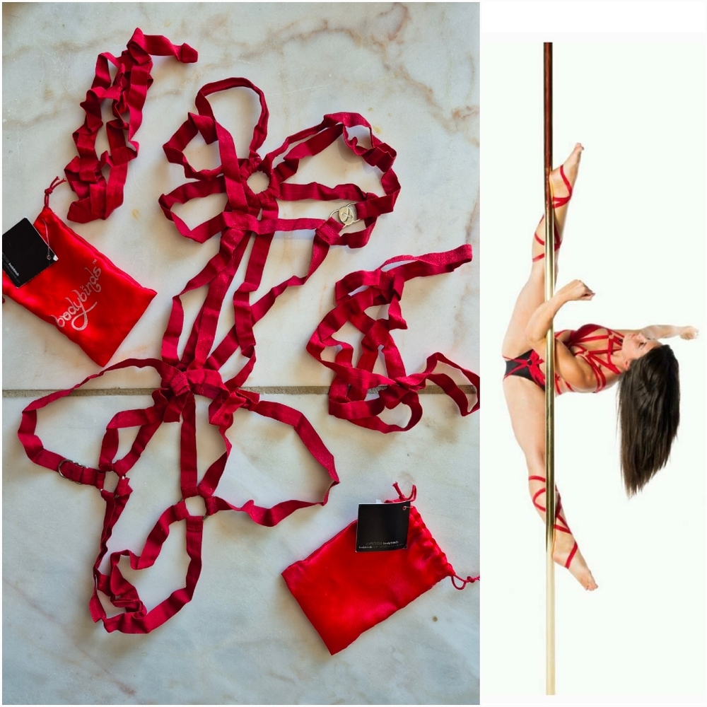 BodyBinds Lingerie Red Cage Leg Set
